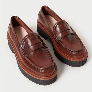 Loeffler Randall Rikki Brown Platform Loafer 7.5